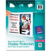 AVERY DENNISON Avery Removable Self Adhesive Display Protector, 8-1/2inW x 11inH, Clear, 10/PK 74404